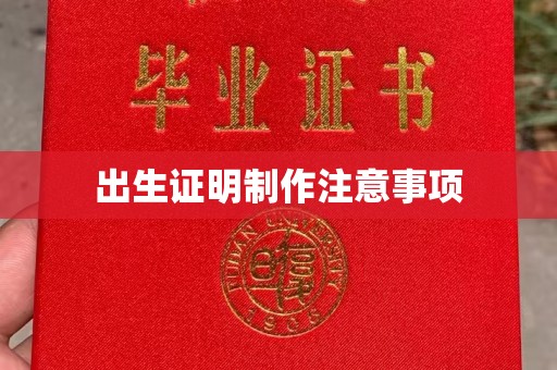 小港出生证明制作注意事项