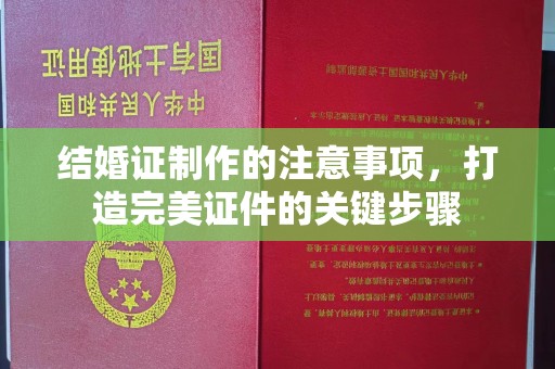 小港结婚证制作的注意事项，打造完美证件的关键步骤