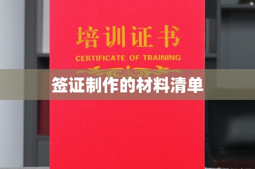 小港签证制作的材料清单
