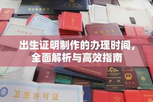 小港出生证明制作的办理时间，全面解析与高效指南
