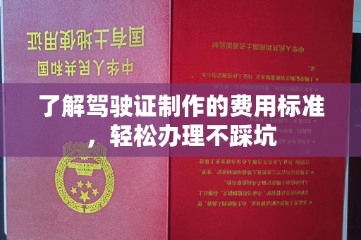 小港了解驾驶证制作的费用标准，轻松办理不踩坑